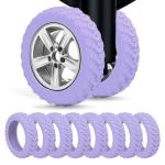 Purple Luggage Wheel Covers Set for Aviation Suitcases