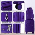 Lavender Expandable 3-Piece Hardshell Luggage Set