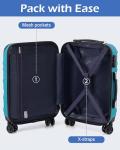 Coolife Hardside Carry-On Luggage with TSA Lock