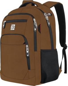 Slim Aviation Laptop Backpack: USB Charging, Water Resistant