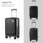 Lightweight Expandable Carry-On Luggage with Spinner Wheels