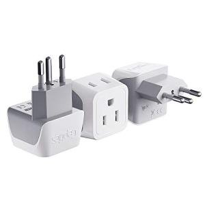 Brazil Travel Adapter Plug - Dual USA Input (3 Pack - Ultra Compact)