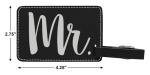 Mr & Mrs Matching Couples 2-Pack Leatherette Luggage Tags