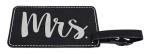 Mr & Mrs Matching Couples 2-Pack Leatherette Luggage Tags