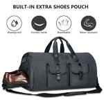 UNIQUEBELLA Aviation Duffel Bag with Shoe Pouch (Black)