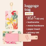 Ban.do Women's Floral Leatherette Aviation Luggage Tag