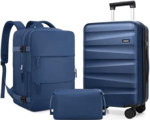 UKEIN 3-Piece Hardshell Luggage Set with Backpack
