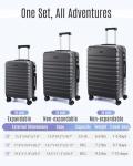 Durable 3-Piece Lightweight Luggage Set with Spinner Wheels