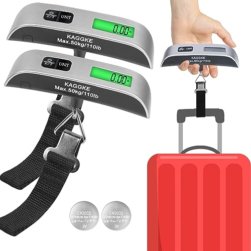 Portable Digital Luggage Scale - 2-Pack, 110lb/50kg