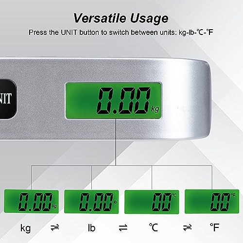 Portable Digital Luggage Scale - 2-Pack, 110lb/50kg