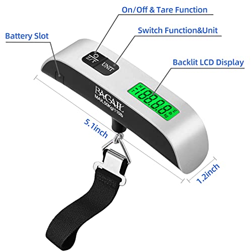 BAGAIL Portable Luggage Scale with LCD Display