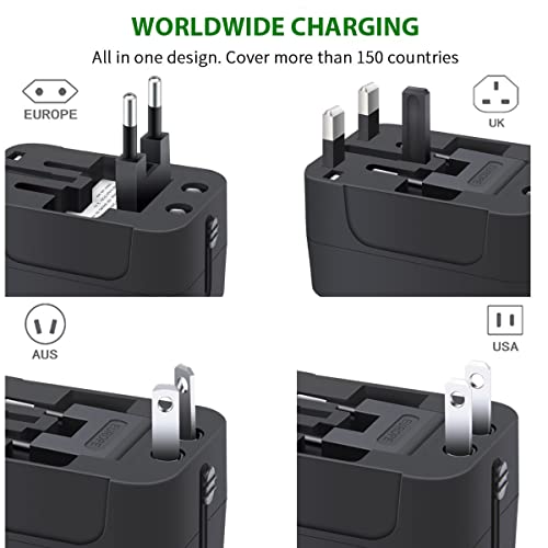 Worldwide Universal Travel Adapter with USB C