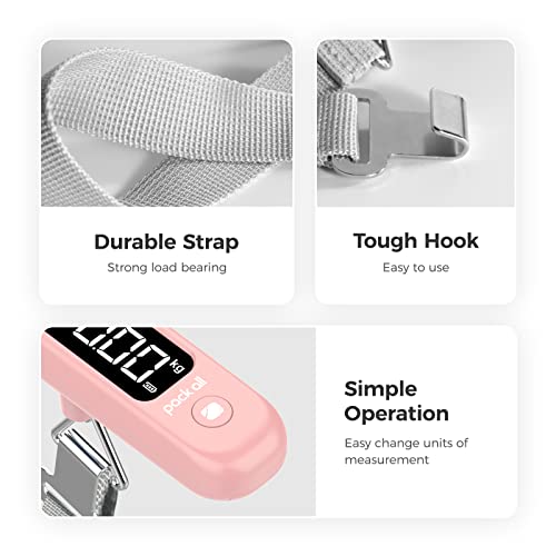 Digital Luggage Scale with LCD Display, 110 lbs