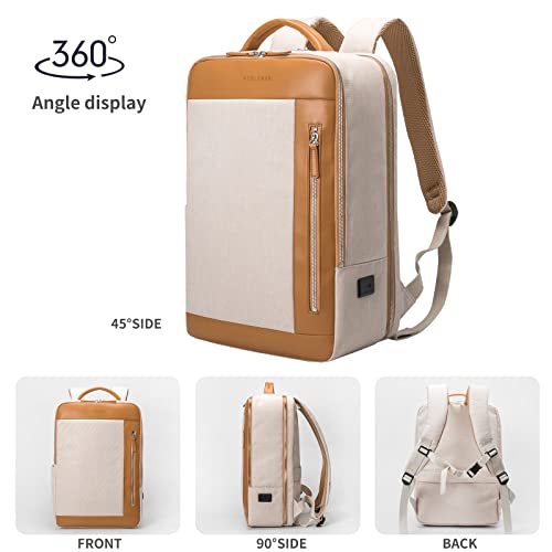 Nobleman Waterproof Business Laptop Backpack - Beige