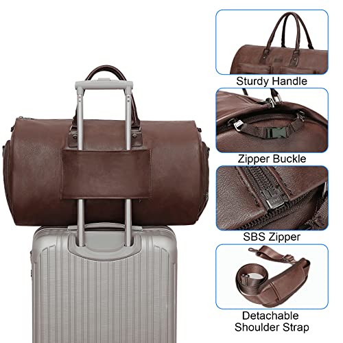 Modoker 2-in-1 Convertible Leather Garment Bag
