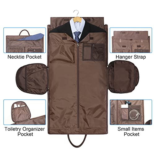 Modoker 2-in-1 Convertible Leather Garment Bag