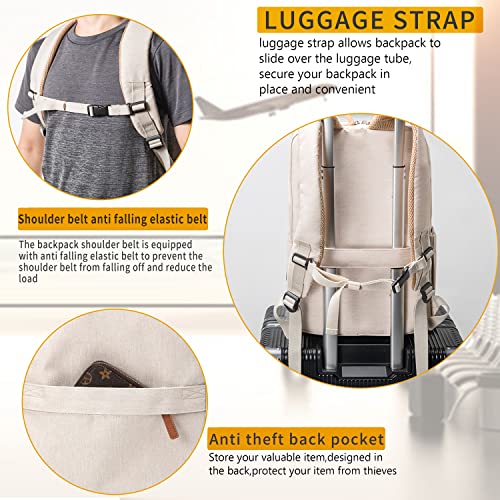 Nobleman Waterproof Business Laptop Backpack - Beige