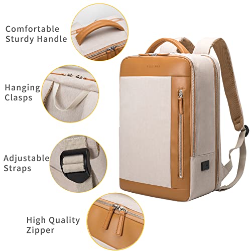 Nobleman Waterproof Business Laptop Backpack - Beige