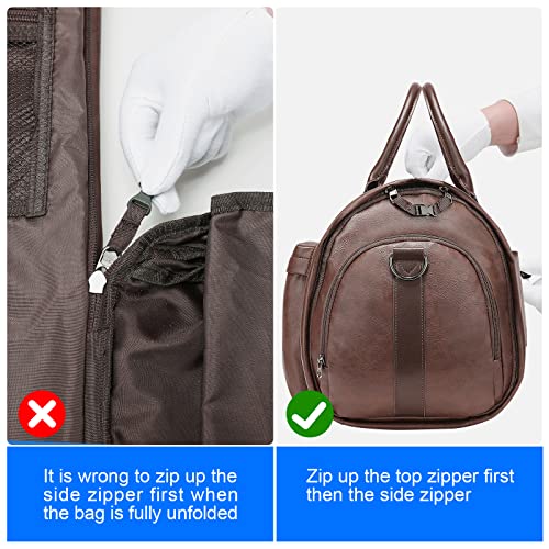 Modoker 2-in-1 Convertible Leather Garment Bag