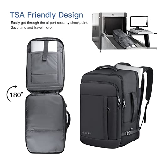 Gieury 50L TSA-Approved Travel Backpack, Expandable Business Bag
