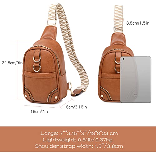 Women's Pink Vegan Leather Sling Bag - Aviation