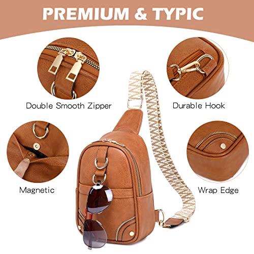 Women's Pink Vegan Leather Sling Bag - Aviation