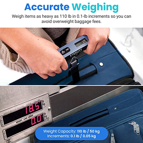 Portable Aviation Luggage Scale, Temperature Sensor, 110lbs
