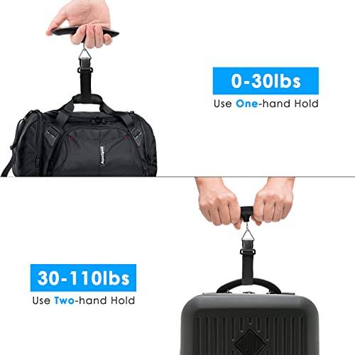Aviation Digital Luggage Scale 110lbs - Black