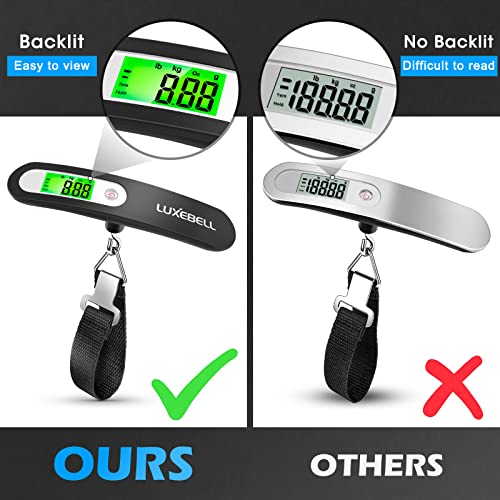 Aviation Digital Luggage Scale 110lbs - Black