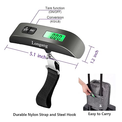 Longang 110 Lbs Digital Luggage Scale with Backlit