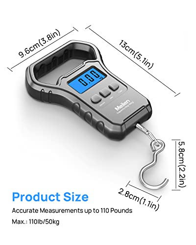 Aviation Fish Scale with Backlit LCD - 110lb/50kg