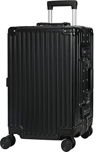 24In Black AnyZip Aluminium Suitcase with TSA Lock