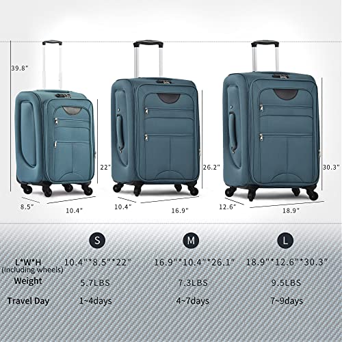 Merax Green Aviation Luggage Set