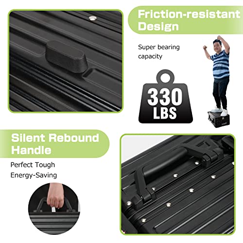 24In Black AnyZip Aluminium Suitcase with TSA Lock