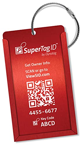 Smart Aviation Luggage ID Tag with Lifetime Recovery Service (Ruby Red)