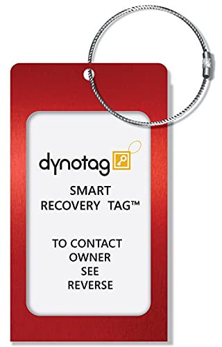 Smart Aviation Luggage ID Tag with Lifetime Recovery Service (Ruby Red)