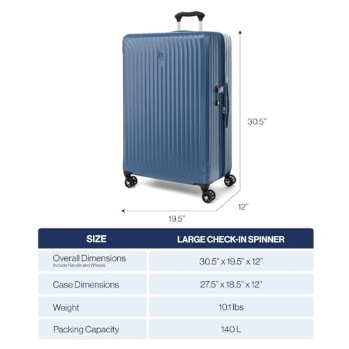 Travelpro Maxlite Air Hardside Carry-On, Spinner Wheels, Black