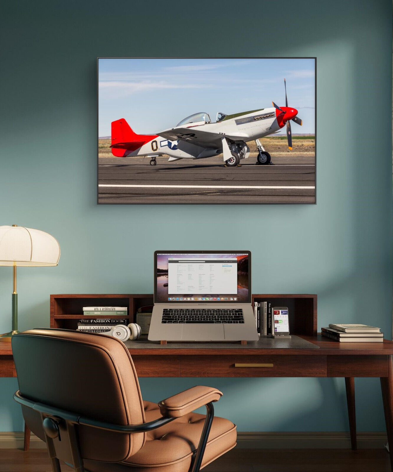 P-51 Mustang WWII Fighter Aircraft Canvas Wall Art