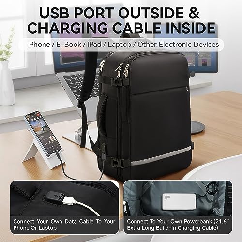 Travel Backpack for Aviation Enthusiasts, 17.3" Laptop, USB