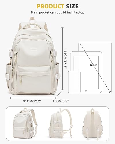 Compact Beige Laptop Backpack for Aviation Enthusiasts