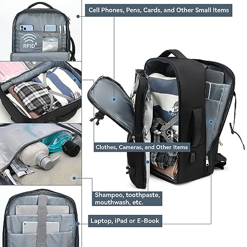 Travel Backpack for Aviation Enthusiasts, 17.3" Laptop, USB