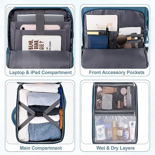 Aviation-friendly Waterproof Travel Backpack with Laptop Compartment