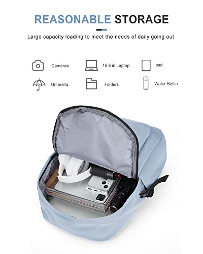 Stylish Waterproof Travel Backpack for 15.6" Laptop - BLUE