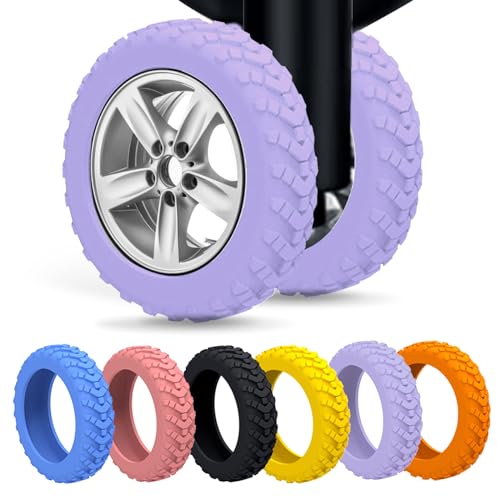 Purple Luggage Wheel Covers Set for Aviation Suitcases