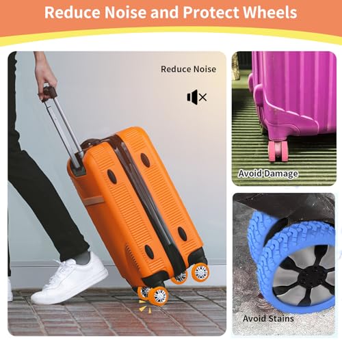 Purple Luggage Wheel Covers Set for Aviation Suitcases