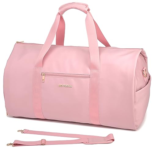 Pink Convertible Garment Weekender Bag for Women