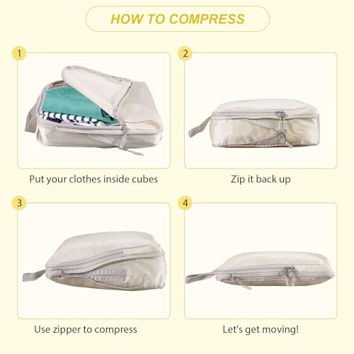 Aviation Travel Cubes Set, Organizer Bags for Accessories