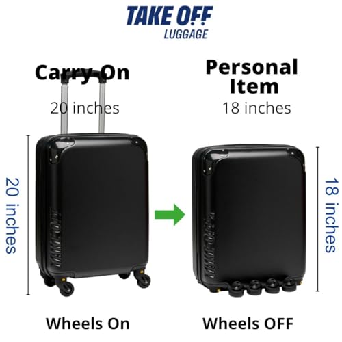 Aviation-Ready 18" Suitcase: Converts for Underseat Storage