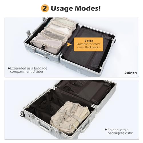 Portable Hanging Shelves for Suitcase - S Beige