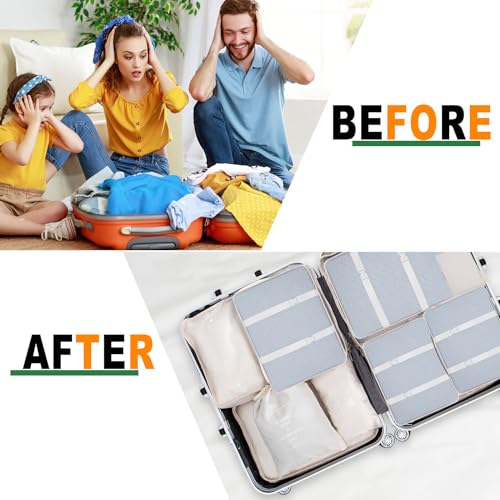 10-Piece Compression Packing Cubes Set, Aviation Essential